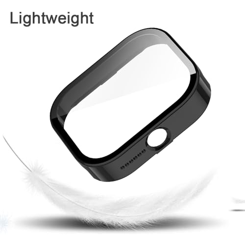 Msiall [2 Pieces Black with Tempered Glass Screen Protector for CMF by Nothing Watch Pro/CMF Watch Pro, 9H Hardness PC Case - Image 4