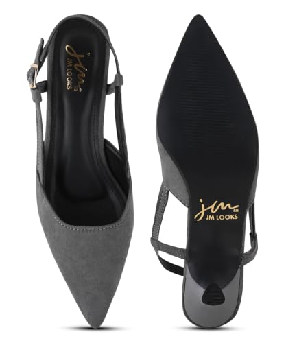 Image of JM LOOKS Elegant Pointed Toe Slingback Kitten Heels Fashionable Sandals for Modern Women