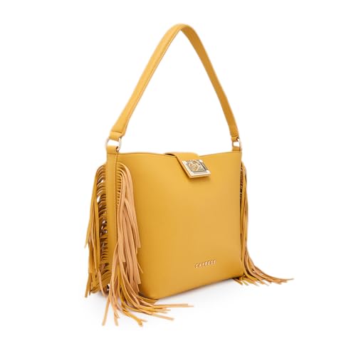 Image of Caprese Cindy Hobo, Yellow-Medium | Stylish Shoulder Bag for Women | Spacious Compartment | Perfect for Casual & Daily Use