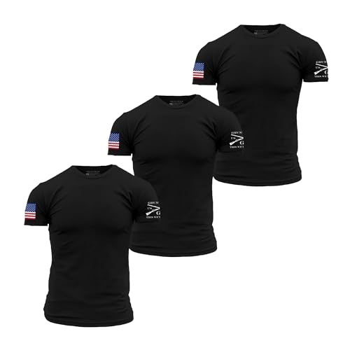 Grunt Style USA Full Color Flag Basic (3-Pack: Black, 2X-Large)