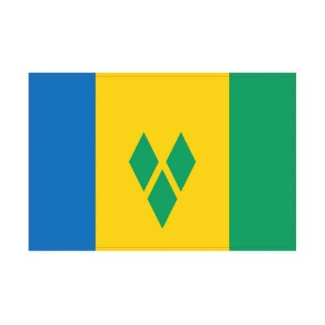 Autocollant Drapeau Saint Vincent and the Grenadines Saint-Vincent-et-les Grenadines sticker flag - Taille : 8 cm