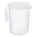 PATIKIL Graduated Beaker, 1000ml PP Plastic Liquid Measuring Cup Double Sided Graduations with Handle Lid and Spout for Lab Kitchen Home