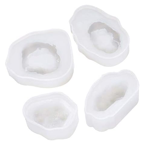 4 Pcs Quartz Rock Cluster Mold Crystal Epoxy Resin Moulds for DIY Making Necklace Pendant Decoration Crafts Cover