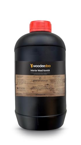 WooDeeDoo Interior Wood Varnish | Clear | Gloss | 1L | Quick Drying Wood Sealer | Protection Against Scratches, Spills, Scuffs, and Marks