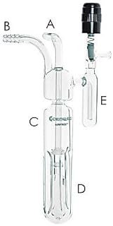 Chemglass AF-0512-01 Series AF-0512 Bubbler, Pressure Release, Airfree, Schlenk