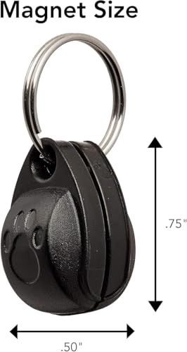 Cat Mate 4-Wege-verriegelbare elektromagnetische Katzenklappe (254) – Exklusiver Zugang für kleine bis mittelgroße Katzen mit Halsbandanhänger, geeignet für PVC, Holz und Wand, Weiß