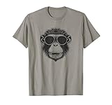 Cute Aviator Monkey for Men Women Girl Boy Funny Animal T-Shirt
