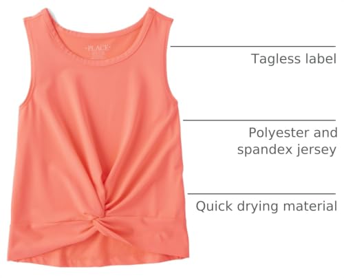 Image of The Children's Place Girls' Active Twist Front Tank Top