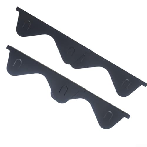 Paquete de 4 cubiertas retráctiles para estufas de acero inoxidable, ajustables de 13.8 a 27.6 pulgadas, para cocina, protector de costuras con acabado cepillado resistente al calor (negro)