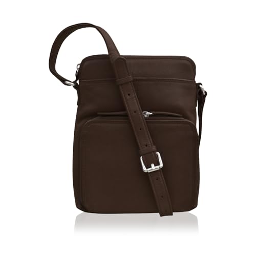 Image of ili New York Genuine Leather Crossbody Bags for Women - Premium RFID Blocking Shoulder Bag Organizer with Adjustable Strap