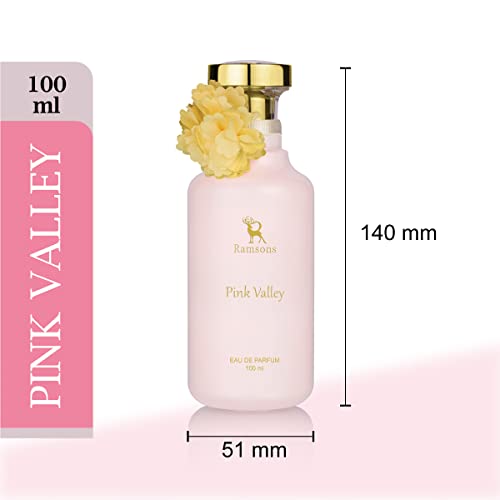Image of Ramsons Pink Valley Eau de Parfum for Women - 100ml | Long Lasting | Floral Fragrance