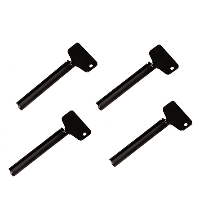 Wellings Toothpaste Squeezer 4 Packs Stainless Metal Toothpaste Tube Squeezers Roll-up Key Tooth Paster Squeezer for Bathroom Hair Dye Cosmetic Plastic Tubes Squeezer_Black