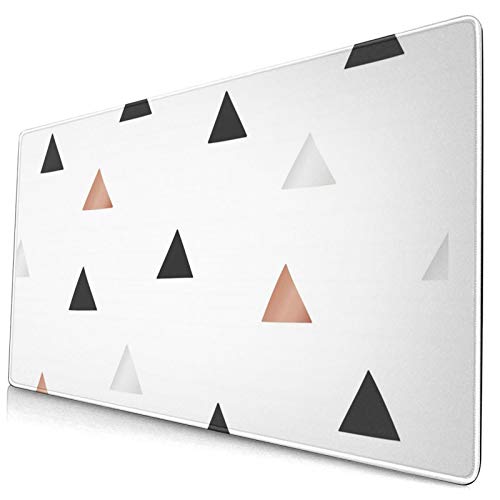 DADABULIU マウスパッド 大型 ゲーミング 三角形 北欧風 幾何 背景 シンプル マウスマット デスクマット 特大 おおきい キーボードパッド ゴム底 光学式 マウス対応 滑り止め 耐久性 良い おしゃれ かわいい 防水 サイバーカフェ オフィス最