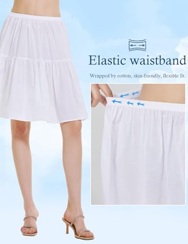 Image of BEAUTELICATE Half Slip Skirt Extender 100% Cotton Vintage Underskirt