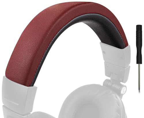 SOULWIT Headband for Audio Technica ATH M50, M50X, M50XWH, M50XBT, M50XBT2, M50S/LE Headphones, Replacement Headstrap Pad Repair Part (Burgundy)