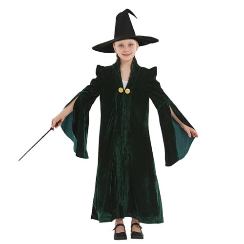 Disfraz infantil de bruja profesor con capa y sombrero miniatura 2