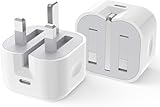 USB C Plug,Apple Plug USBC iPhone Charger 20W USB-C Power Adapter UK Folding Fast Charge for i Phone 17 Pro Max Air 16e 16 Plus Pro Max 15 14 13 12 11 Watch iPad A16 10th 11th,Fold Type C Port Plugs
