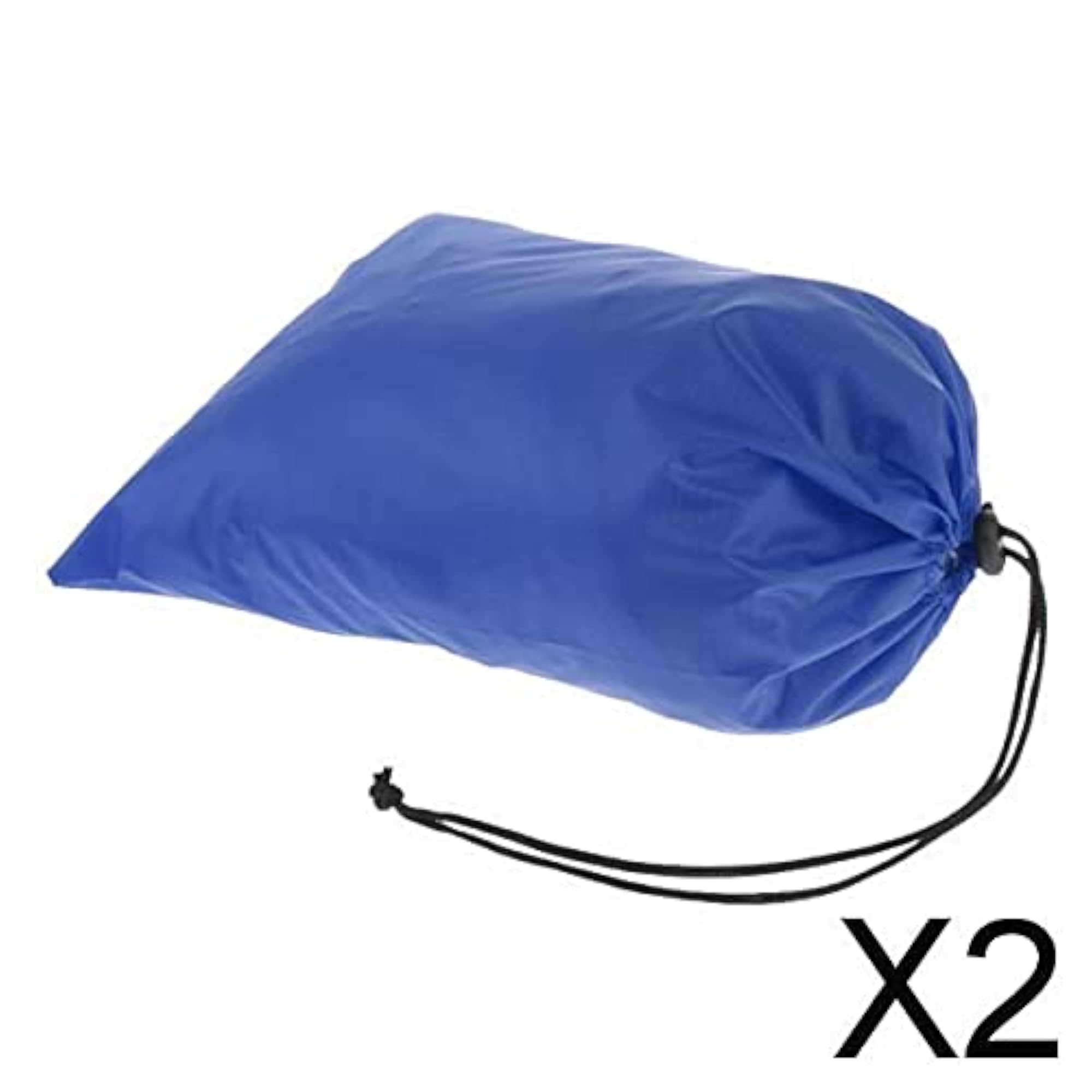 2x Waterproof Drawstring Storage Bag Stuff Bag for Clothes Shoes Royal Blue