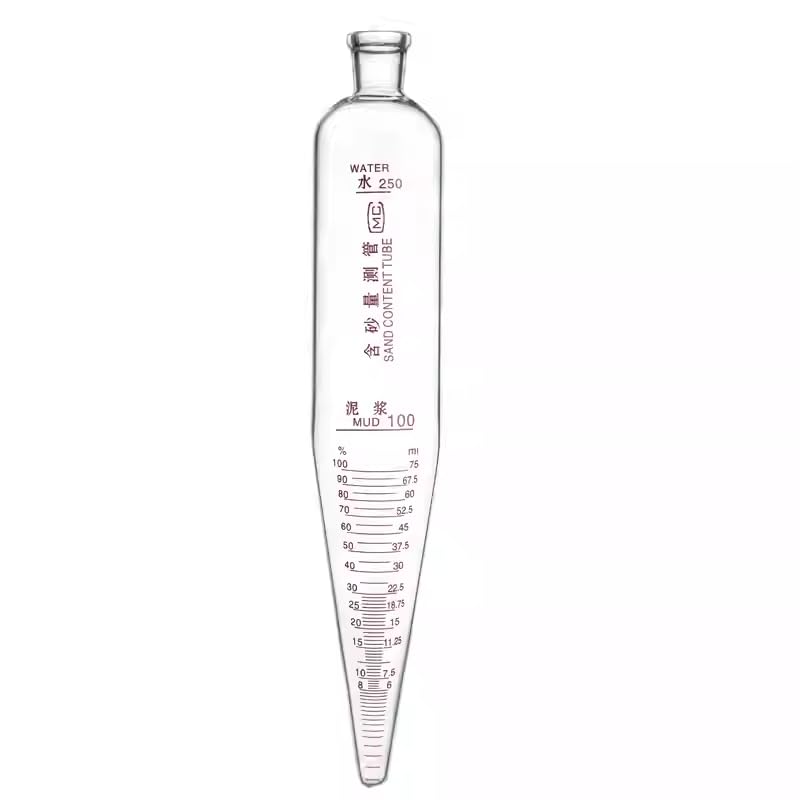 Glass Sand Content Measuring Tube, mud centrifuge Tube, Measuring Sediment Rate, mud Bottle (1, 500ml (2 Pieces))