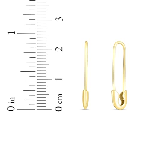Floreo 14k Yellow Gold 23mm Safety Pin Earrings4