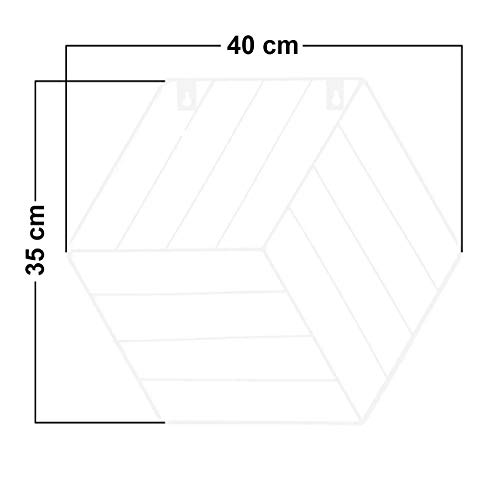 Image of Art Street White Color Hexagon Shape DIY Metal Photo grid wall for photo hanging, wall decoration and display (size- 35 x 40 cm) -Photo clips included-Pack of 2
