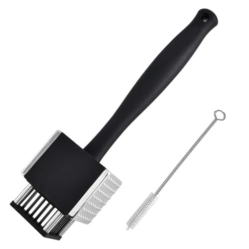 EASYLEE Meat Tenderizer Tool, Meat Mallet and Meat Needle 2-in-1 Dual-Sided Meat Hammer Tenderizer with 42 Stainless Steel Ultra Sharp Blade Needle, for Tenderizing Steak Beef Chicken Pork Fish...