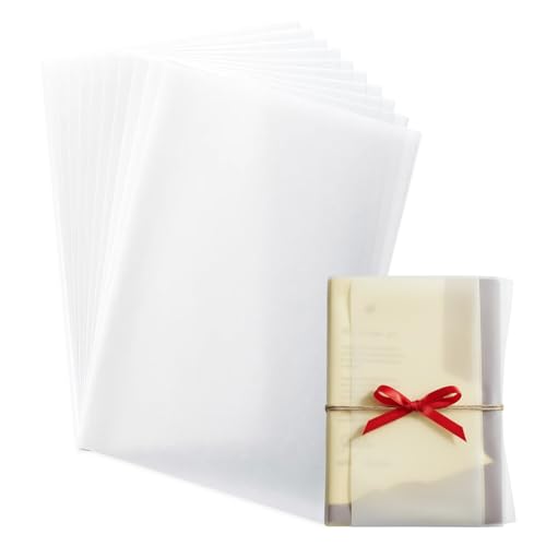 Vellum Paper A4 100 Sheets, Premium Translucent Tracing Paper for Wedding Invitations, Tracing Paper Professional Design and Translucent Paper DIY Crafts, 210x297mm 430g