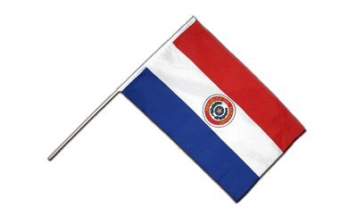 Drapeau Paraguay sur hampe facile à porter 60x90 cm Digni pour défilé