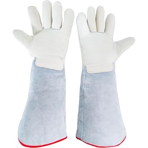 Cryogenic Gloves, 23.6in Long Liquid Nitrogen Protective Gloves, Thickened Safety Frozen Gloves, LN2 Protective Gloves for Liquid Nitrogen, Dry Ice and Cold Storage