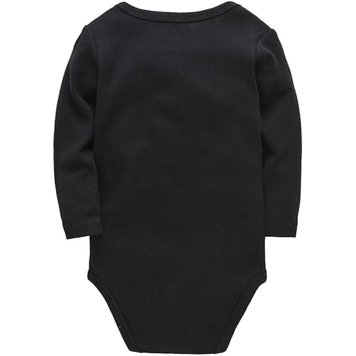 kavkas Baby Bodysuits Long and Short Sleeve Basic Cotton One-piece for Infant and Toddler Newborn Clothes 3 Pack2