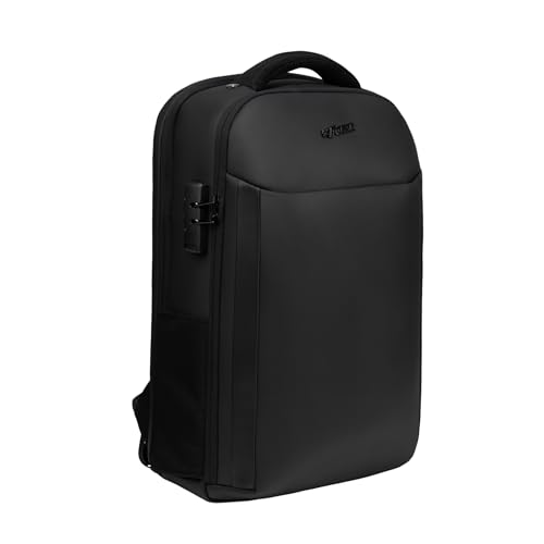 Image of F Gear Kaneki Black 30L Premium Soft Touch Laptop Backpack | Fits 17 inch Laptop | USB & Type-C Charging, Number Lock, Tablet Sleeve, Hidden Pocket & Luggage Strap | Office & Travel