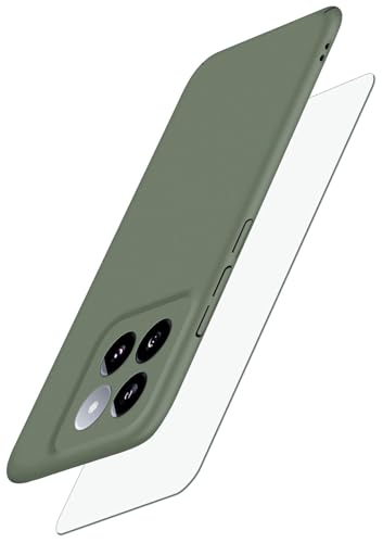 Coque Xiaomi 14 moex Alpha olive avec film écran rigide ultra fine