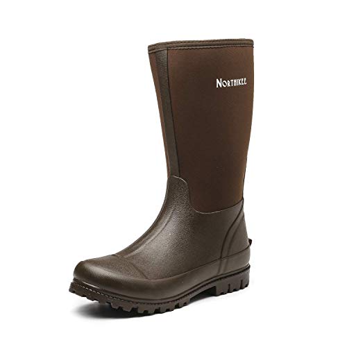 Buy Northikee Men's Rain Boots Rubber Hunting Insulated Waterproof Slip