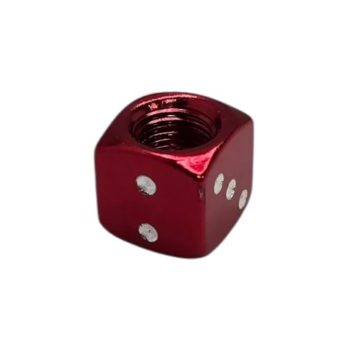 cyclingcolors 2 x Tapas de Válvula de Aluminio para Válvula Schrader de Neumáticos de Bicicleta, Motocicleta, Coche, Quad y E-Scooter, Rojo miniatura 2