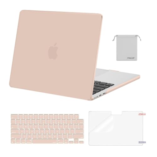 Image of MOSISO Compatible with MacBook Air 13 inch Case M5 2026 M4 2025 M3 M2 2024-2022 A3449 A3240 A3113 A2681,Hard Shell&Keyboard Cover&Screen Film&Pouch for MacBook Air 13.6 inch Case, Camel