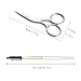 Brow Shaping Scissors and Brush - Stainless Steel Eyebrow Trimming Scissors for Women and Men (Silver)