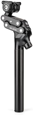 GEWAGE 4-Link Parallelogramm-Sattelstütze – Premium Gefederte Sattelstütze, 37 mm Federweg, Ergonomisches Design, Aluminium, Wartungsfrei, ideal für MTB/E-Bike/City