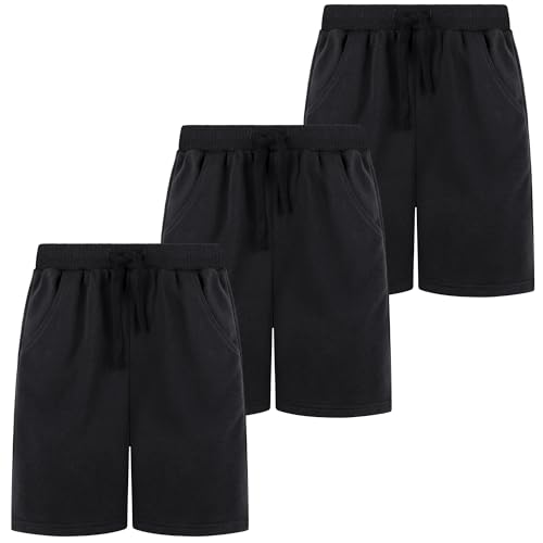 BIG ELEPHANT Meninos Shorts, Shorts Esportivos Com Bolsos E Cordão Para Crianças De 3 A 16 Anos