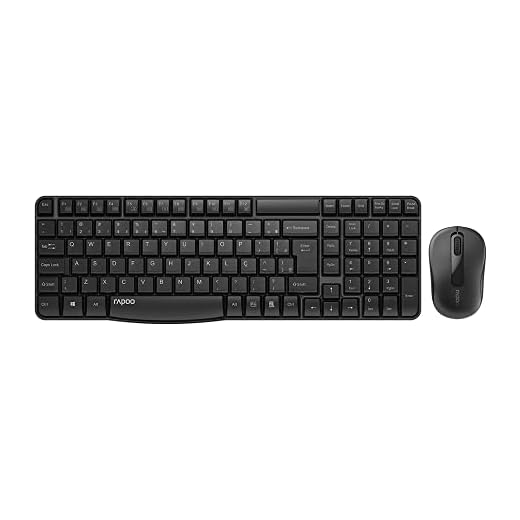 Combo Rapoo Teclado e Mouse Sem Fio 2.4ghz Preto - X1800S – RA001