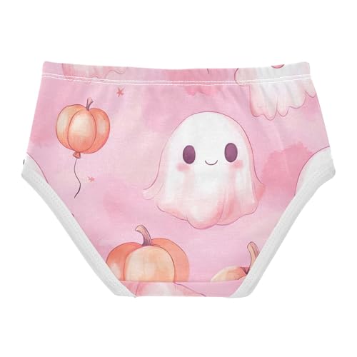 Halloween Cute Ghost Pink Panties for Girl Toddler Underwear Custom Cotton Aesthetic Kids Briefs Undies 2t2