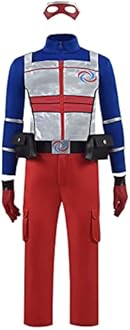 Boys Superhero Danger Costume Henry Cosplay Jacket Vest Pants Battle Suits with Mask Accessory Set