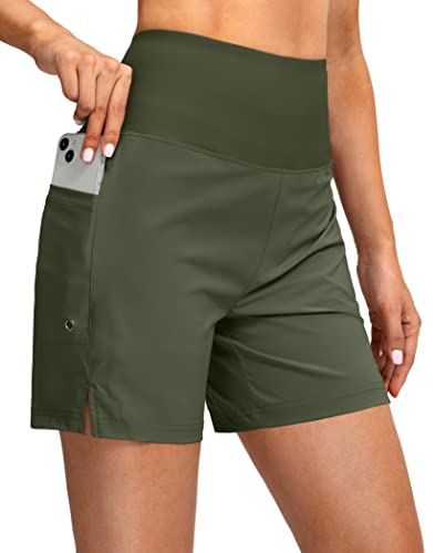 G Gradual Women's 5' High Waisted Swim Board Shorts with Phone Pockets UPF 50+ Quick Dry Beach...