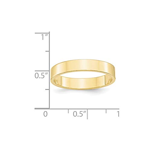 DEWBERRY 10k Yellow Gold 4mm Lightweight Flat Men's Wedding Band Size 5-83