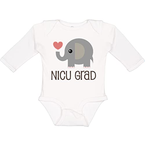inktastic NICU Graduate Baby Elephant Long Sleeve Creeper