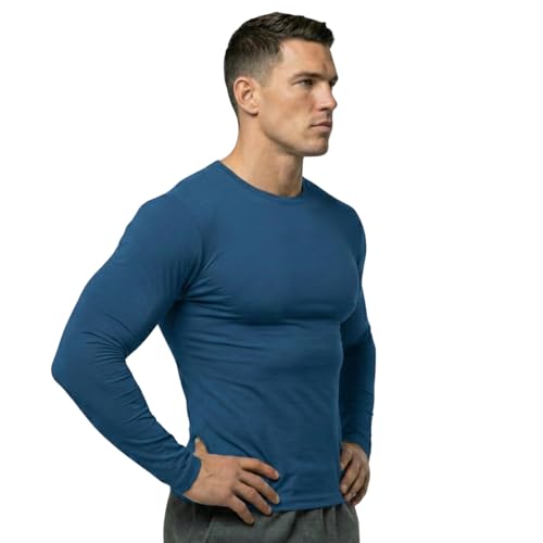 Image of Men's Compression Shirts Long Sleeve, Base-Layer Quick Dry Workout T Shirts Sports,Gym, Running T-Shirt