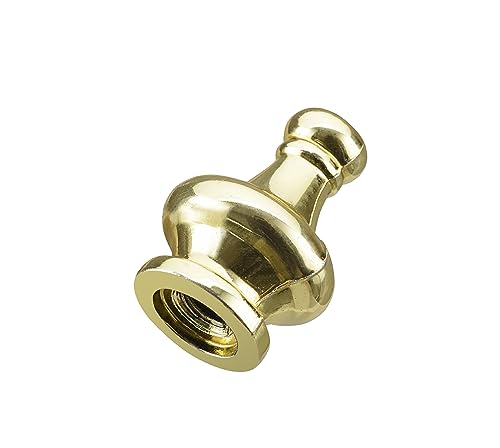 Image of Aspen Creative 24020-02 Lamp Knobs in Brass Plated Finish, 1-1 /4 inch Tall (2 Pack)