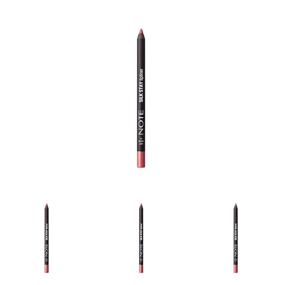 Note Cosmetics Silk Stay Lipliner Suya Dayanıklı İpeksi Dudak Kalemi - 03 Soft Bloom (4 paketi)