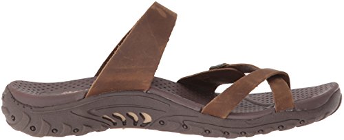 Skechers Women's Reggae-Carribean-Double Buckle Toe Thong Slide Sandal, Desert Crazyhorse, 9 M Us #TOP5