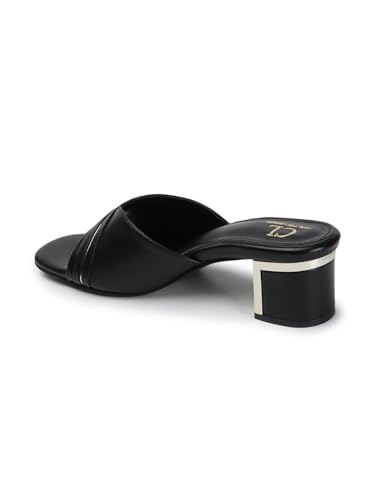 Image of Carlton London Women Comfortable Casual Sandal with Block Heels, Square Toe for Casual and Wear