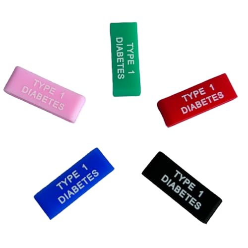 C.YAN 5 Pack Colored Silicone Watch Sleeves, Type 1 Diabetic Medical Alert Watch Sleeve